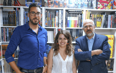 Elena Mateo visita la Fundación Cine + Cómics
