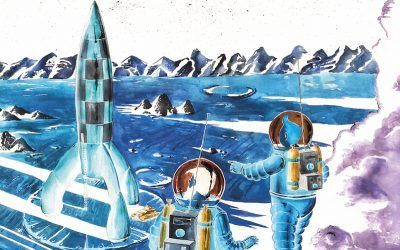 El arte en negativo de Shaun Elay llega con el tercer cartel de Santa Cruz Cómic 2021