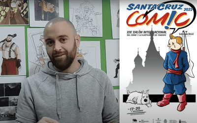 Alberto Castrelo, creador del tercer cartel del Salón, visita el Centro de Arte La Recova