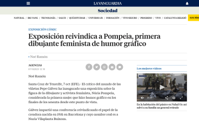La Vanguardia | Exposición reivindica a Pompeia, primera dibujante feminista de humor gráfico