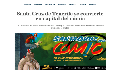 Tiempo de Canarias | Santa Cruz de Tenerife se convierte en Capital del Cómic