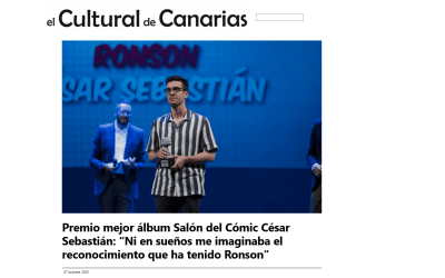 El Cultural de Canarias | Premio Mejor Álbum Salón del Cómic César Sebastián: «Ni en sueños me imaginaba el reconocimiento que ha tenido Ronson»