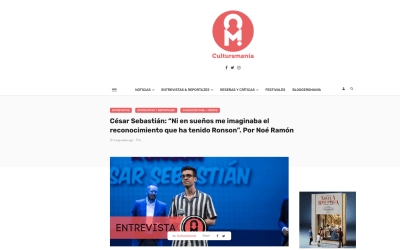 Culturamanía | César Sebastián: «Ni en sueños me imaginaba el reconocimiento que ha tenido Ronson». Por Noé Ramón