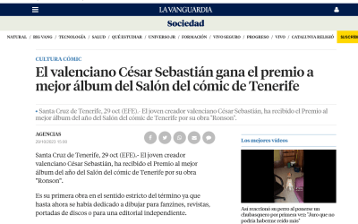 La Vanguardia | El valenciano César Sebastián gana el premio a mejor álbum del Salón del Cómic de Tenerife