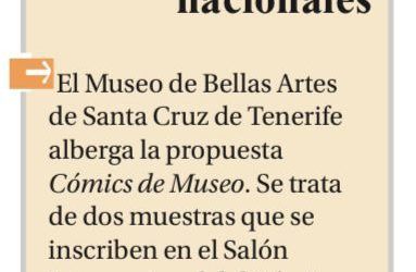 Diario de Avisos (prensa escrita) | ‘Cómics de Museo’, con obra de dos premios nacionales
