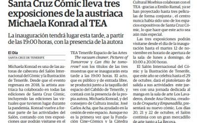 El Día (prensa escrita) | Santa Cruz Cómic lleva tres exposiciones de la austriaca Michaela Konrad al TEA