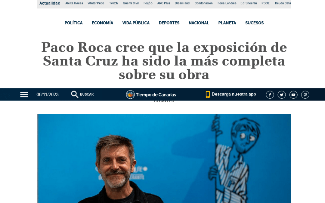 Tiempo de Canarias | Paco Roca cree que la exposición de Santa Cruz ha sido la más completa sobre su obra