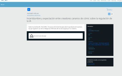 EFE SERVICIOS | Incertidumbre y expectación entre creadores canarios de cómic sobre la regulación de la IA