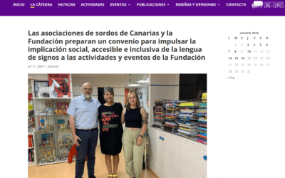 CATEDRA MOEBIUS ULL | Las asociaciones de sordos de Canarias y la Fundación preparan un convenio para impulsar la implicación social, accesible e inclusiva de la lengua de signos a las actividades y eventos de la Fundación