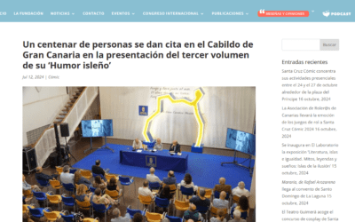 FUNDACIÓN CINE+CÓMICS | Un centenar de personas se dan cita en el Cabildo de Gran Canaria en la presentación del tercer volumen de su ‘Humor isleño’
