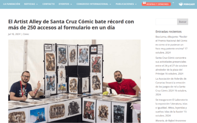 FUNDACIÓN CINE+CÓMICS | El Artist Alley de Santa Cruz Cómic bate récord con más de 250 accesos al formulario en un día