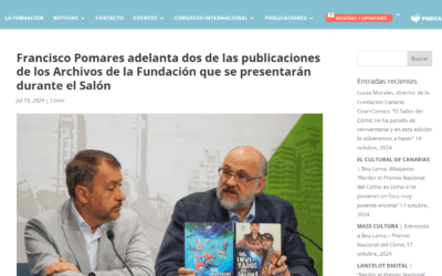FUNDACIÓN CINE+CÓMICS | Francisco Pomares adelanta dos de las publicaciones de los Archivos de la Fundación que se presentarán durante el Salón