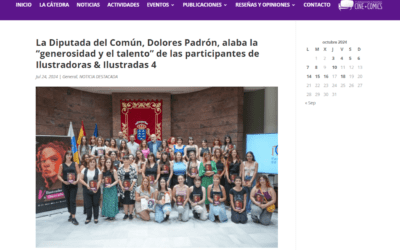 CATEDRA MOEBIUS ULL | La Diputada del Común, Dolores Padrón, alaba la “generosidad y el talento” de las participantes de Ilustradoras & Ilustradas 4