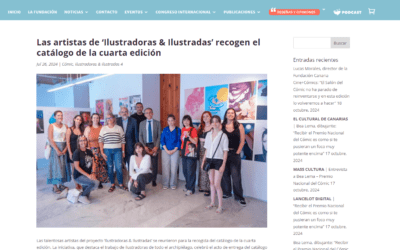 FUNDACIÓN CINE+CÓMICS | Las artistas de ‘Ilustradoras & Ilustradas’ recogen el catálogo de la cuarta edición