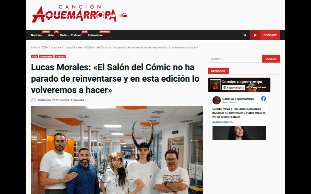AQUEMARROPA | Lucas Morales: «El Salón del Cómic no ha parado de reinventarse y en esta edición lo volveremos a hacer»