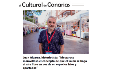 EL CULTURAL DE CANARIAS | Juan Álvarez, historietista: “Me parece maravilloso el concepto de que el Salón se haga al aire libre en vez de en espacios fríos y apartados”
