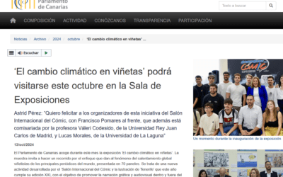 PARLAMENTO DE CANARIAS | ‘El cambio climático en viñetas’ podrá visitarse este octubre en la Sala de Exposiciones