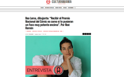 CULTURAMANÍA | Bea Lema, dibujante: “Recibir el Premio Nacional del Cómic es como si te pusieran un foco muy potente encima”. Por Noé Ramón
