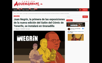 CANCIÓN AQUEMARROPA | Juan Negrín, la primera de las exposiciones de la nueva edición del Salón del Cómic de Tenerife, se instalará en Granadilla