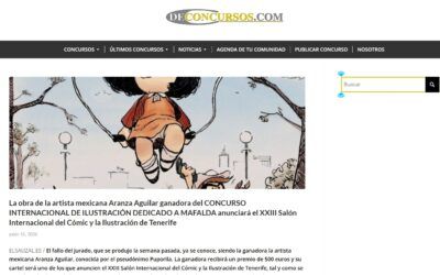 DECONCURSOS | La obra de la artista mexicana Aranza Aguilar ganadora del CONCURSO INTERNACIONAL DE ILUSTRACIÓN DEDICADO A MAFALDA anunciará el XXIII Salón Internacional del Cómic y la Ilustración de Tenerife