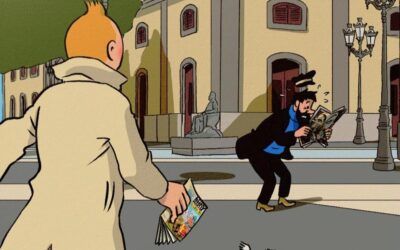 Tintín se pasea por la Plaza Isla de la Madera en el cartel de Santa Cruz Cómic