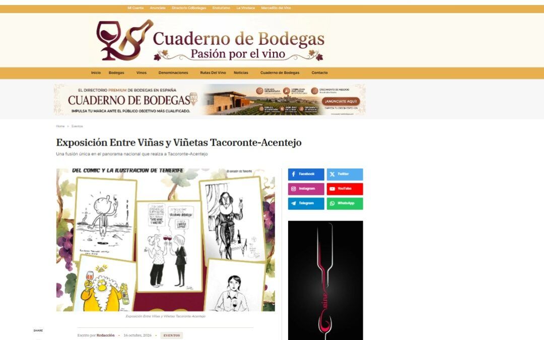 Cuaderno de Bodegas | Exposición Entre Viñas y Viñetas Tacoronte-Acentejo