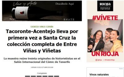 Vinetur | Tacoronte-Acentejo lleva por primera vez a Santa Cruz la colección completa de Entre Viñas y Viñetas