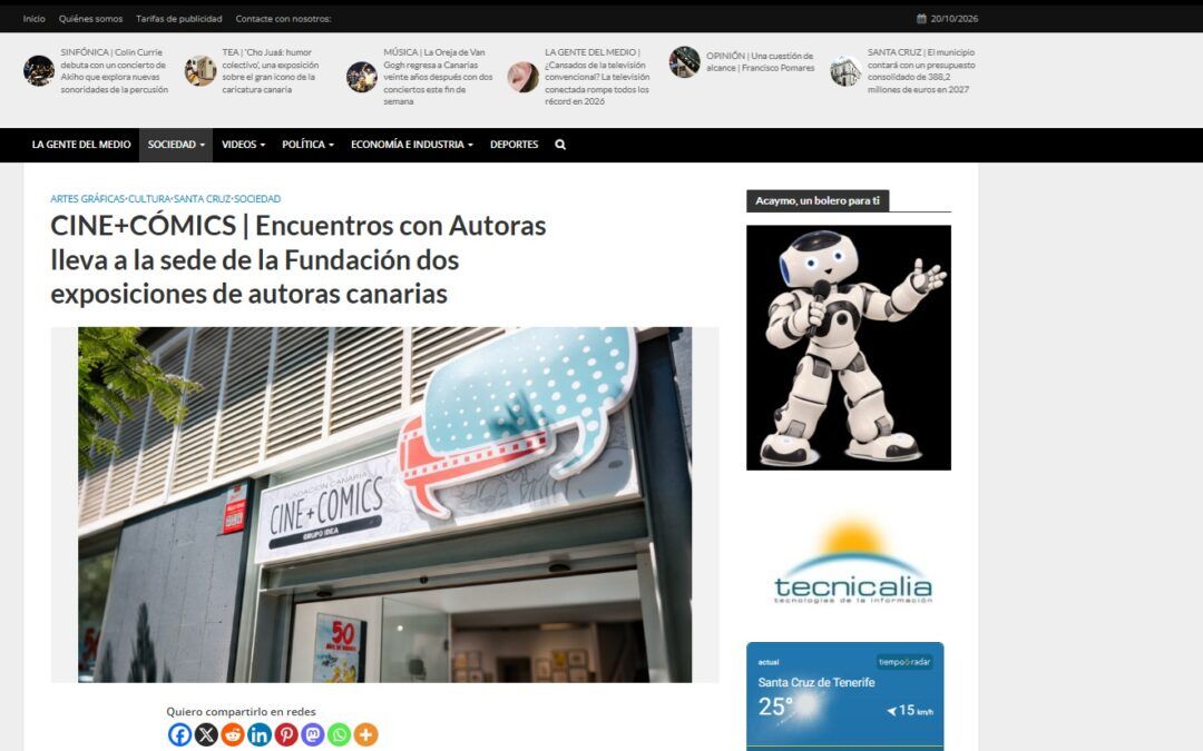 El Blog Feroz | CINE+CÓMICS | Encuentros con Autoras lleva a la sede de la Fundación dos exposiciones de autoras canarias