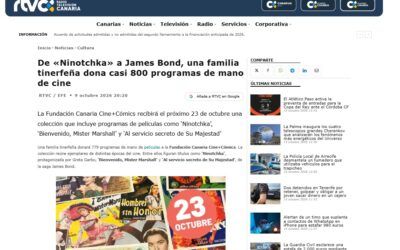 Radio Televisión Canaria | De «Ninotchka» a James Bond, una familia tinerfeña dona casi 800 programas de mano de cine