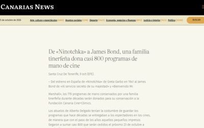 Canarias News | De «Ninotchka» a James Bond, una familia tinerfeña dona casi 800 programas de mano de cine