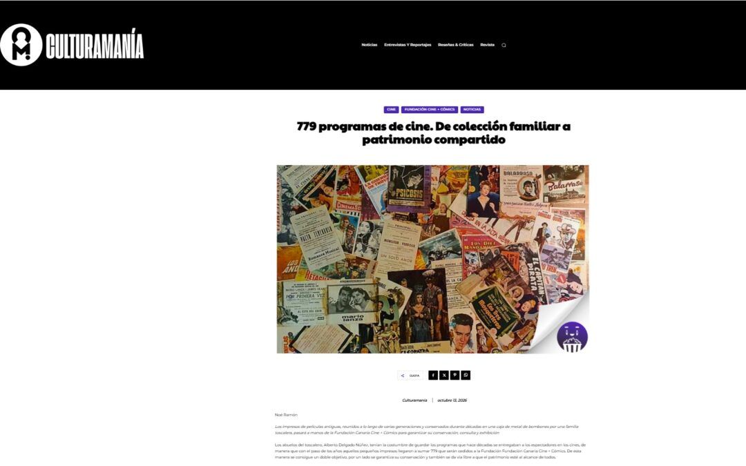 CULTURAMANIA | 779 programas de cine. De colección familiar a patrimonio compartido